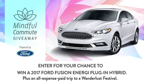 Ford's The Mindful Commute Giveaway: Win 2017 Ford Fusion Energi