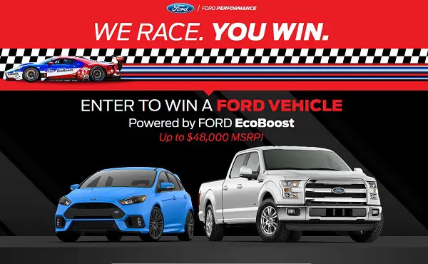 Ford We Race, You Win Sweepstakes