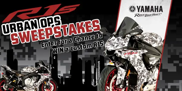 Yamaha Motorsports R1S Urban Ops Sweepstakes