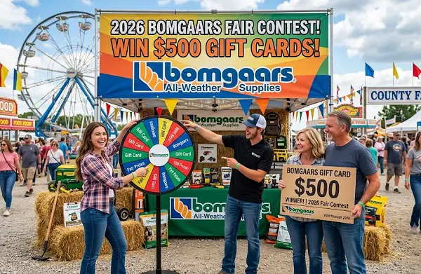 2026 Bomgaars Fair Contest: $500 Gift Cards & 4-H Club Prizes! (46 Winners)