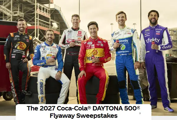 2027 Coca-Cola DAYTONA 500 Flyaway Sweepstakes: Win a VIP NASCAR Trip