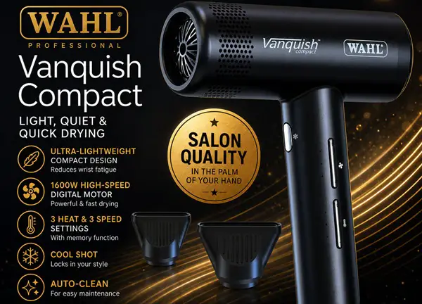 Win The WAHL Professional Vanquish Compact Hair Dryer Giveaway