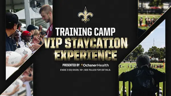 Win Saints Training Camp VIP Staycation Experience Sweepstakes