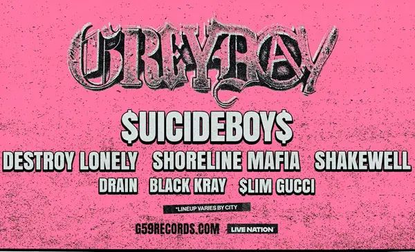 Win A New Orleans Trip and $uicideboy$ Grey Day Tour VIP Experience with the $uicideboy$ Grey Day Tour SiriusXM Sweepstakes
