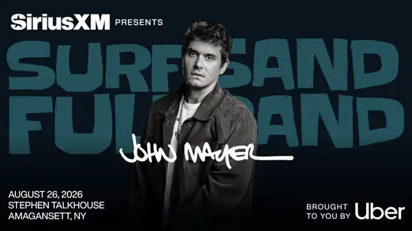 Win A John Mayer Flyaway to Amagansett, NY with SiriusXM Presented by Uber Flyaway Sweepstakes