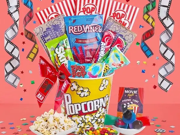 Win Skittles Nostalgic Sweet and Salty Treats Movie Night Gift Basket Giveaway