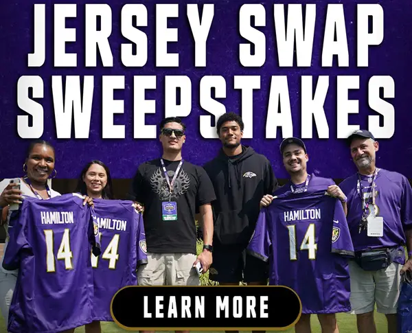 Win The Baltimore Ravens MedStar Health Jersey Swap Sweepstakes