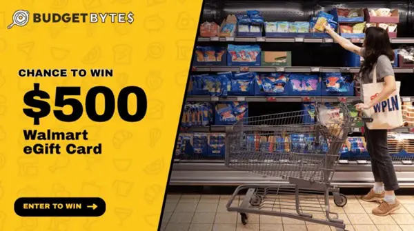 Win Budget Bytes $500 Grocery Giveaway