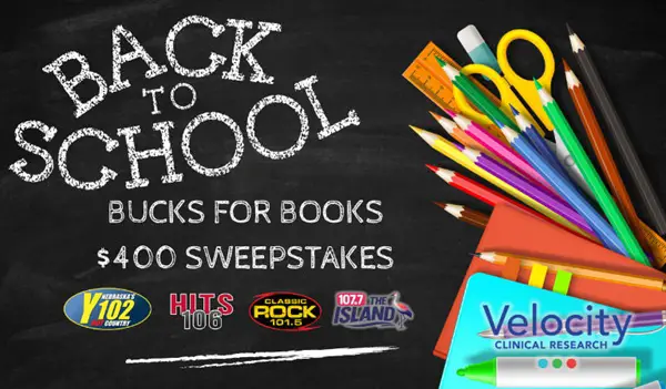 Win The Back To School Bucks for Book $400 Sweepstakes