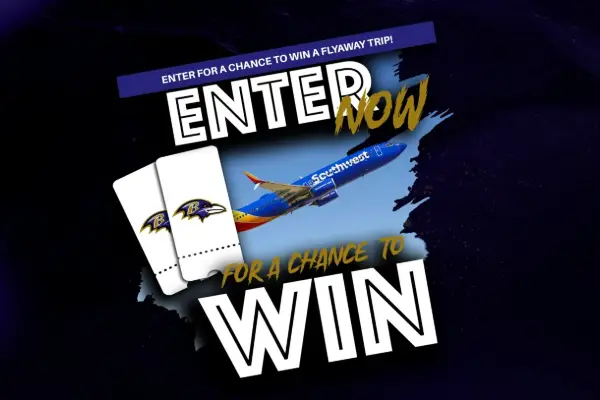Win The Baltimore Ravens Fan Flyaway Sweepstakes