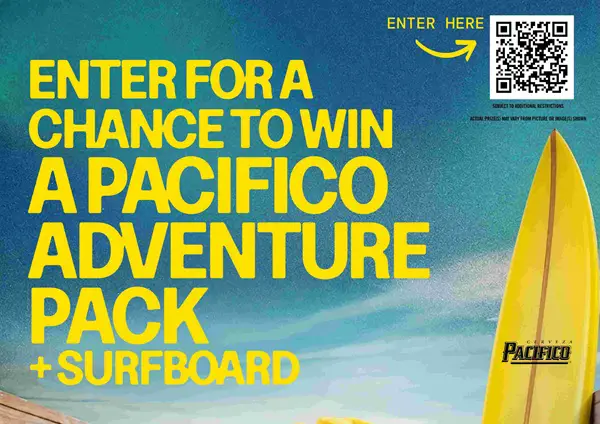 Win The Pacifico Summer Adventure Pack Sweepstakes