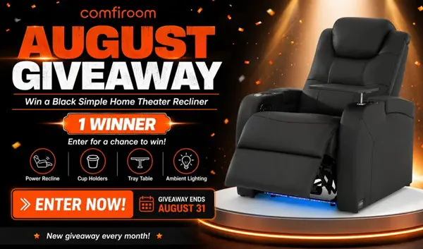 Win comfiroom Black Home Theater Seating August 2026 Giveaway