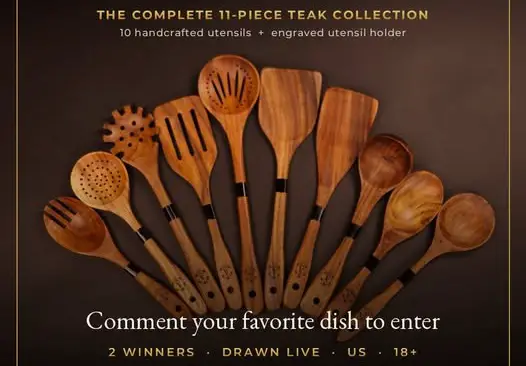 Win Armandine: 11-Piece Teak Utensil Set Giveaway