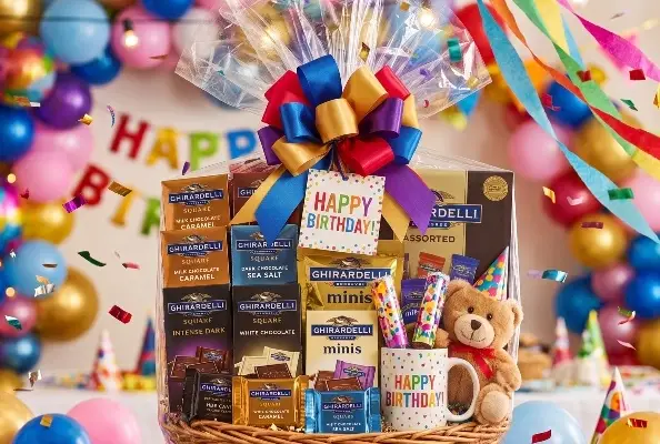 Win The Ghirardelli Deluxe Chocolate Birthday Teddy Bear Gift Basket Giveaway