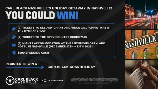 Win Carl Black Chevrolet's Holiday Getaway Giveaway