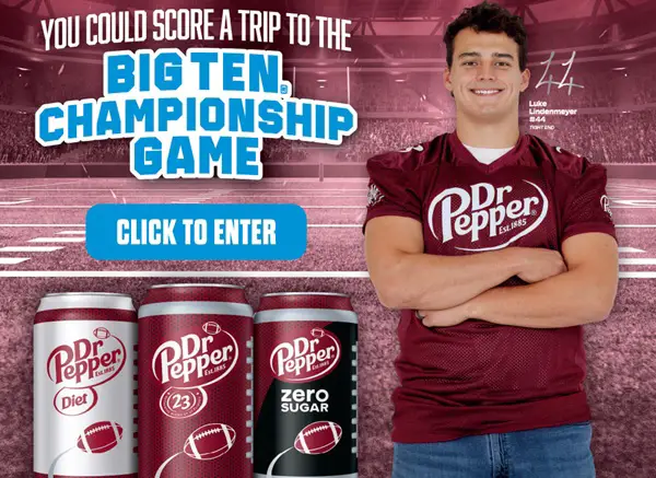 Win 2026 Dr Pepper® Big Ten Championship Game Chesterman Sweepstakes
