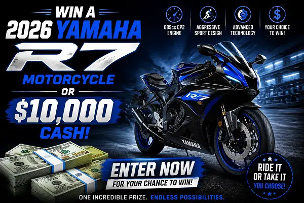 717 Supply 2026 Yamaha R7 Motorcycle Sweepstakes