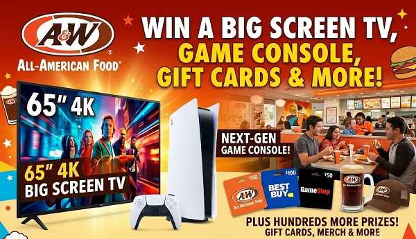2026 A&W Family Float Night AR Instant Win Game: Win a Big Screen TV and More [3,507 Winners]