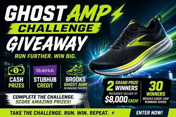 Ghost Amp Challenge Giveaway – Win Cash, StubHub Credit & Running Shoes