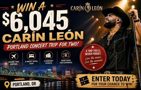 Win a $6,045 Carín León Portland Concert Trip for Two