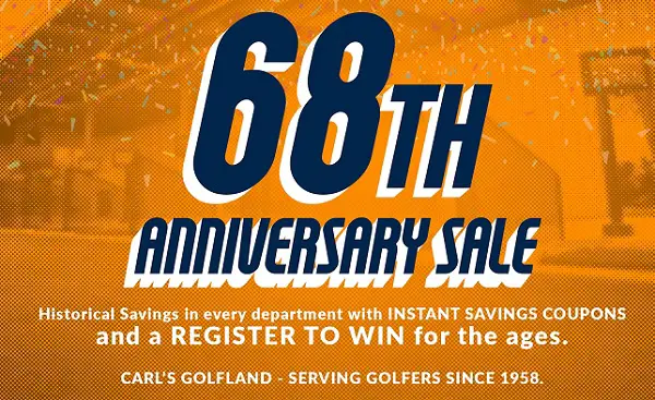 Carl's Golfland 68th Anniversary Sweepstakes: Win a $13,000 Pebble Beach Golf Trip