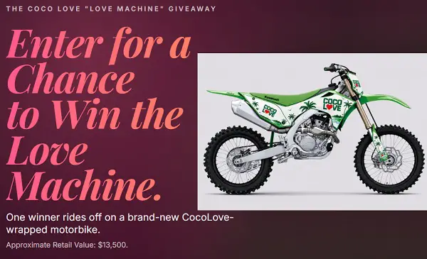 Win a $13,500 Coco Love Branded Dirtbike!