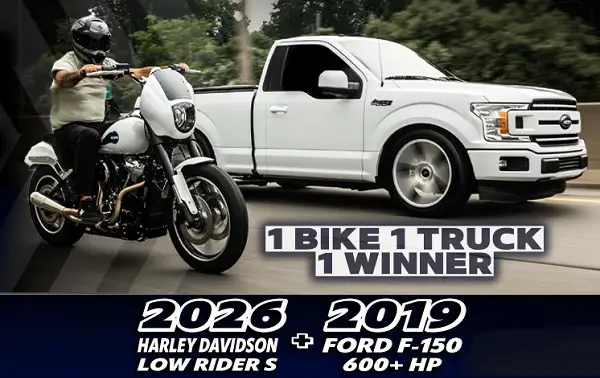 Eastcoastin Giveaway 2026: Win a 2026 Harley-Davidson and 2019 Ford F-150