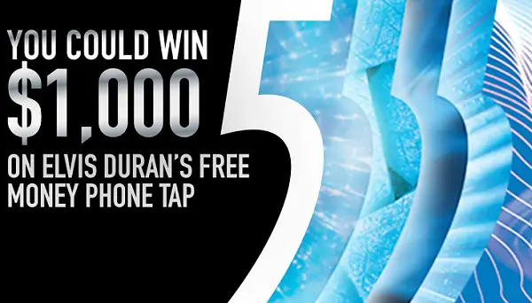 Elvis Duran 5 GUM Free Money Phone Tap Sweepstakes – Win a $1,000 Cash Gift Card