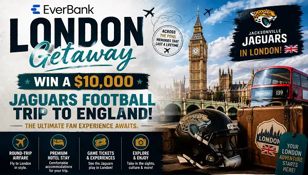 EverBank London Getaway: Win a $10,000 Jaguars Football Trip to England