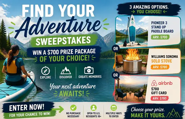 American Spirit Find Your Adventure Sweepstakes: Win a $700 Prize Package of Your Choice