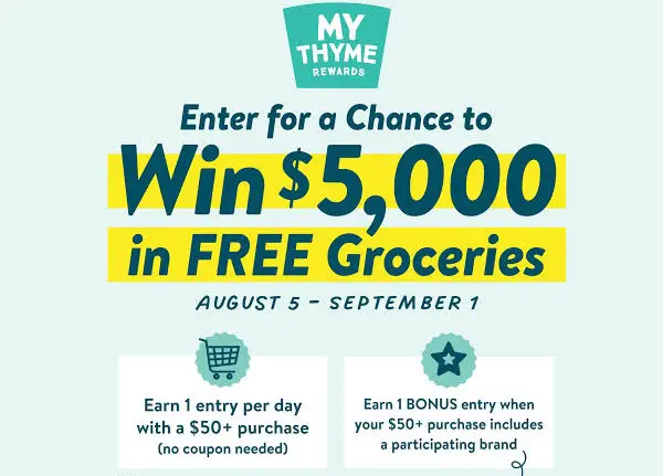 Fresh Thyme Market Win $5,000 for Groceries Sweepstakes