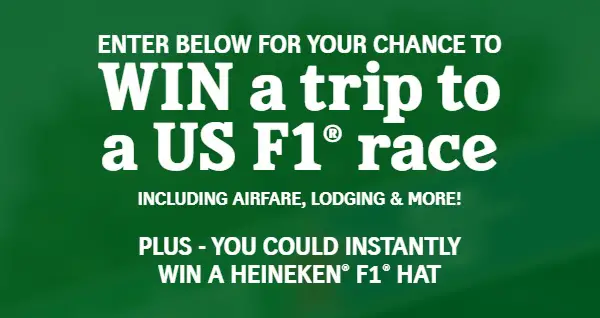 Win a Formula 1 Miami Grand Prix Trip in the HEINEKEN F1 Sweepstakes