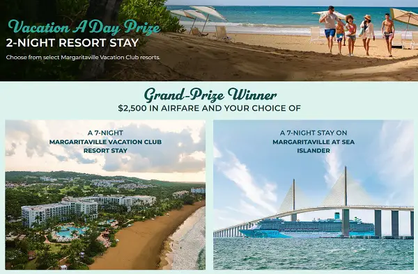 Margaritaville Vacation Club Giveaway: Win a 7-Night Vacation and Daily Resort Stays [181 Winners]