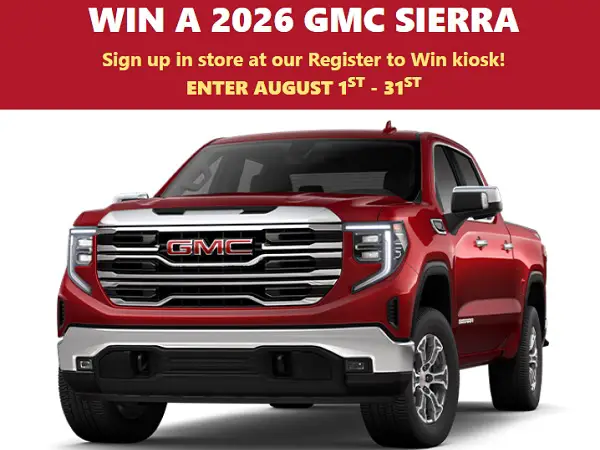 Menards Sweepstakes: Win a 2026 GMC Sierra Truck