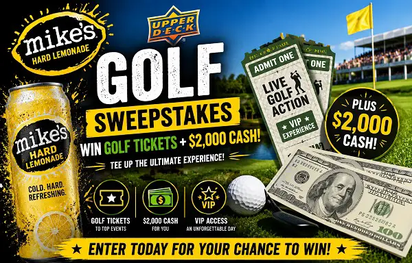 Mike’s Hard Lemonade Upper Deck Golf Sweepstakes: Win Golf Tickets + $2,000 Cash