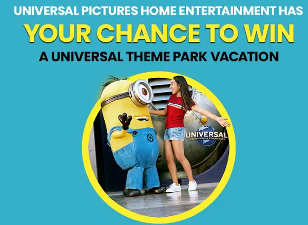 Universal Pictures Minions & Monsters Sweepstakes – Win a Universal Orlando or Hollywood Getaway for 4