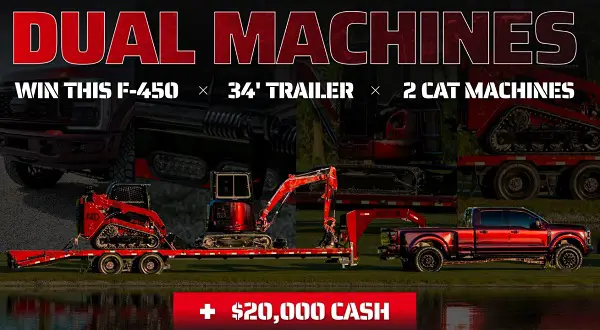 Own Boss Supply Sweepstakes: Win a Ford F-450, Caterpillar Equipment, Trailer + $20,000 Cash