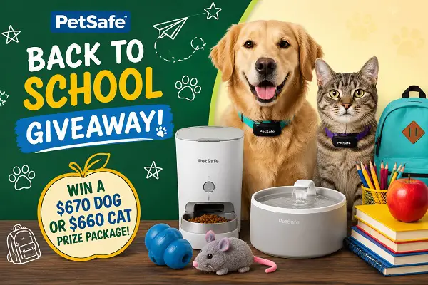 PetSafe Back to School Giveaway: Win a $670 Dog or $660 Cat Prize Package