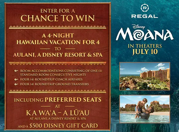Regal Crown Club Journey to Aloha Sweepstakes: Win a Hawaii Vacation for Four