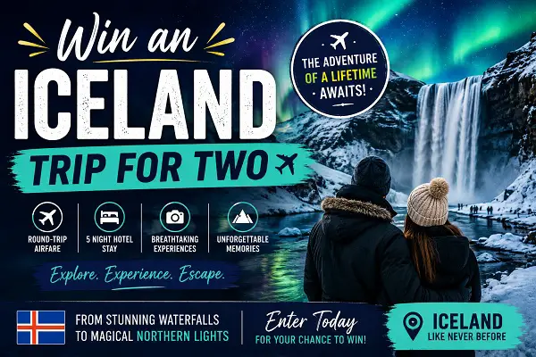 Reyka Summer Sweepstakes: Win an Iceland Trip for Two Worth $8,000