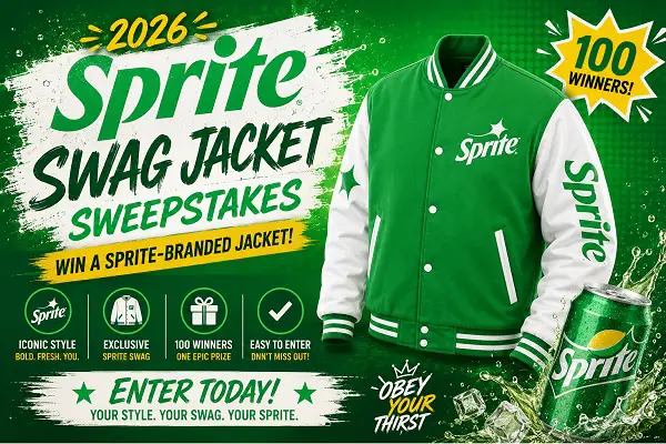 2026 Sprite Swag Jacket Sweepstakes – Win a Sprite-Branded Jacket [100 Winners]