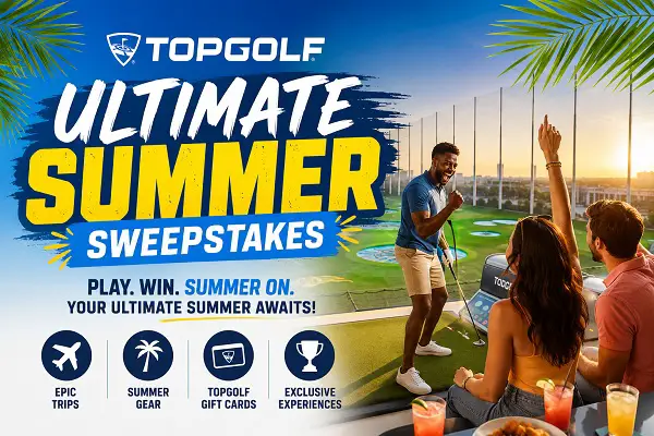 Topgolf Ultimate Summer Sweepstakes 2026 – Win a VIP Golf Prize Package