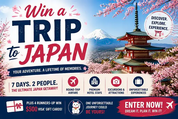 Win a Seven-Day Japan Vacation for Two!