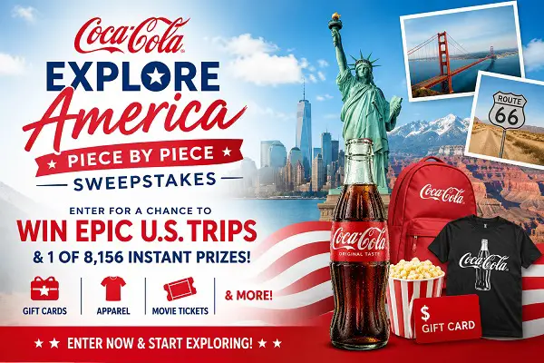 Win an Epic Explore America Trip with Coca-Cola Piece by Piece Sweepstakes