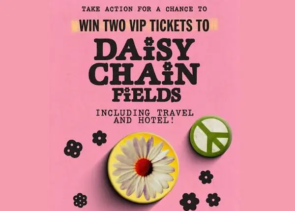 Daisy Chain Fields VIP Guest of Olivia Rodrigo Sweepstakes – Win a $6,200 VIP Trip