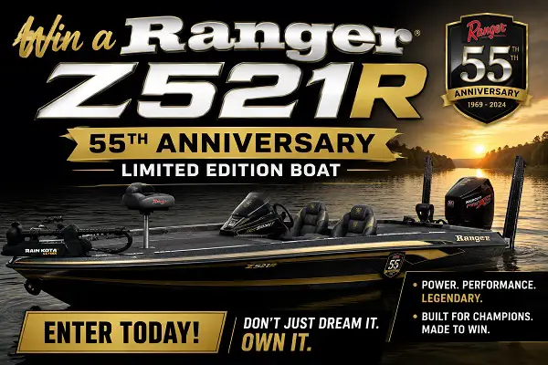 Win a Ranger Z521R Fishing Boat & $12,000 Cash!