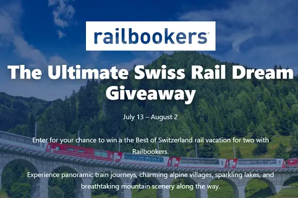 Win a Dream 10-Day Switzerland Rail Vacation for Two with the Railbookers Giveaway