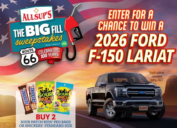 Yesway & Allsup's Route 66 Truck Sweepstake: Win a Ford F-150