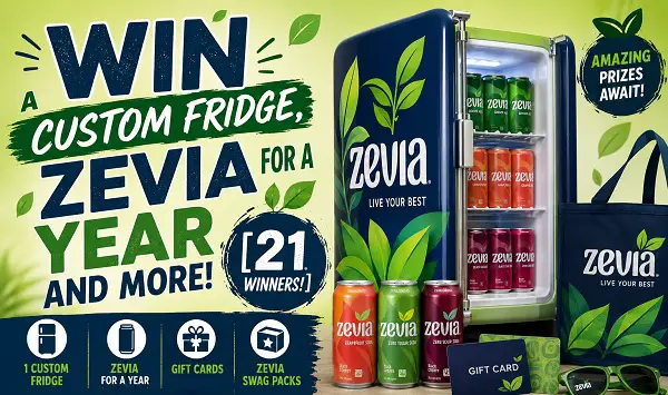 Win a Custom Fridge, Zevia for a Year and More in the Zevia Summer Sweepstakes [21 Winners]