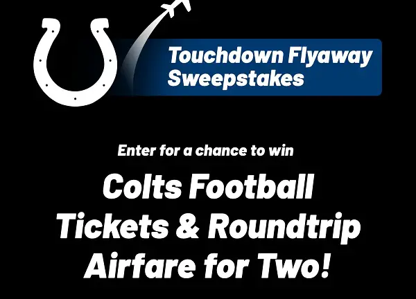 2026 Colts Touchdown Flyaway Sweepstakes – Win Colts Tickets & Allegiant Airfare